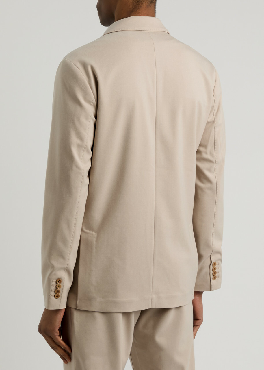 Paige McMillan Jersey-twill Blazer Ecru