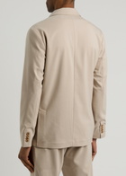 Paige McMillan Jersey-twill Blazer Ecru