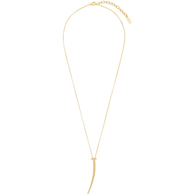 Photo: Saint Laurent Gold Nail Pendant Necklace