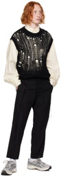 AIREI Black Crewneck Vest