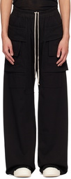 Rick Owens DRKSHDW Black Creatch Wide Cargo Pants