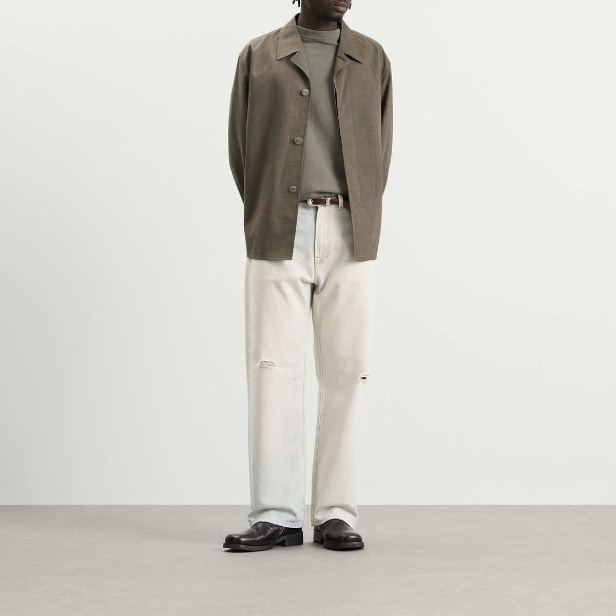 Our Legacy Men's Flowy Fleck Wool Pack Blazer in Clay