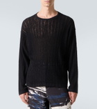 Commas Pointelle cotton and linen sweater