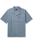 HOWLIN' - Cocktail Camp-Collar Checked Cotton-Blend Ripstop Shirt - Blue