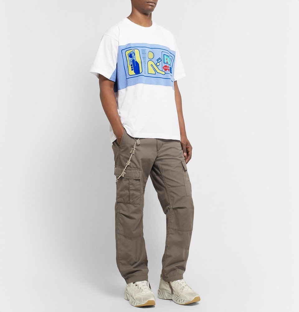 Cav Empt - Printed Panelled Cotton-Jersey T-Shirt - White Cav Empt