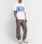 Cav Empt - Printed Panelled Cotton-Jersey T-Shirt - White