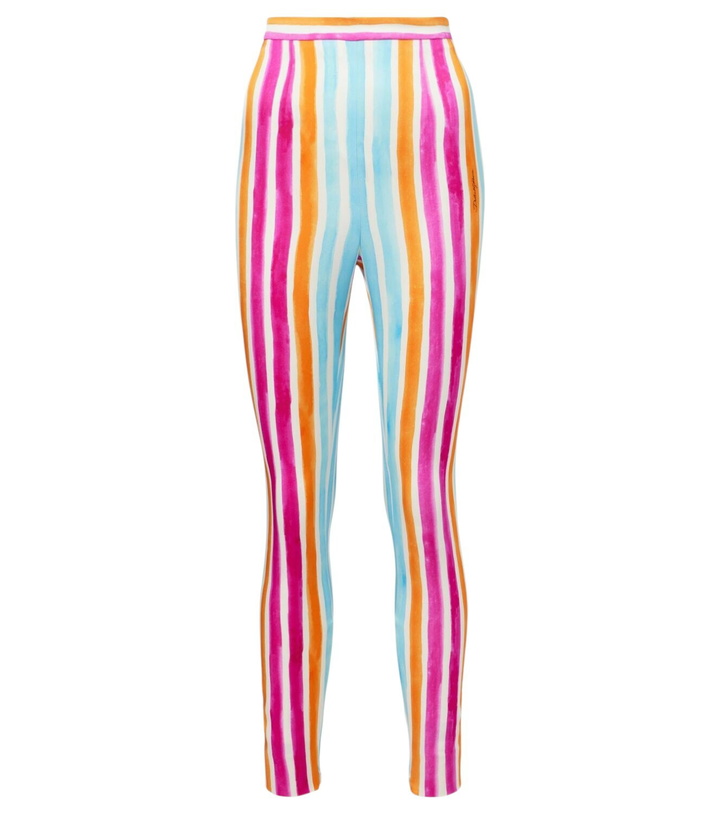 Photo: Dolce&Gabbana Striped silk-blend leggings