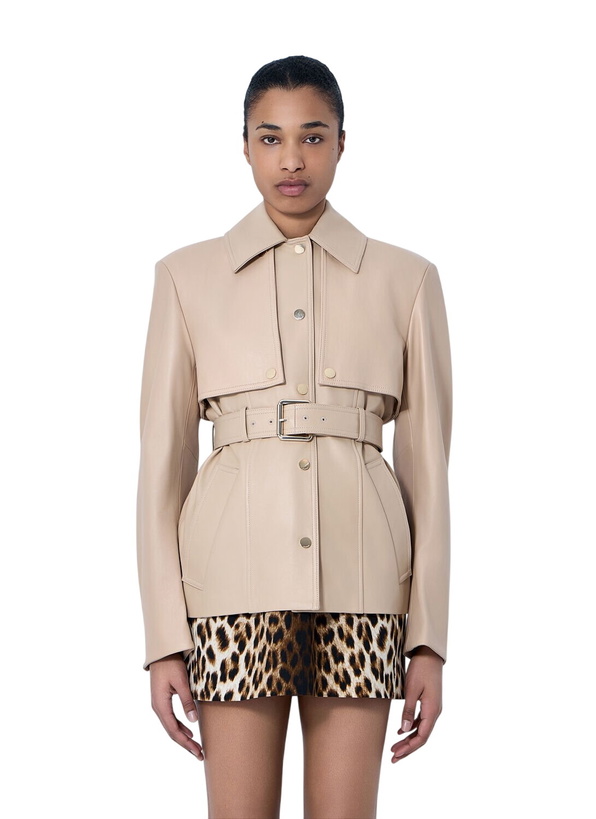 Photo: Sportmax Leather Belted Jacket