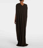 Jil Sander Caped draped crêpe jersey gown