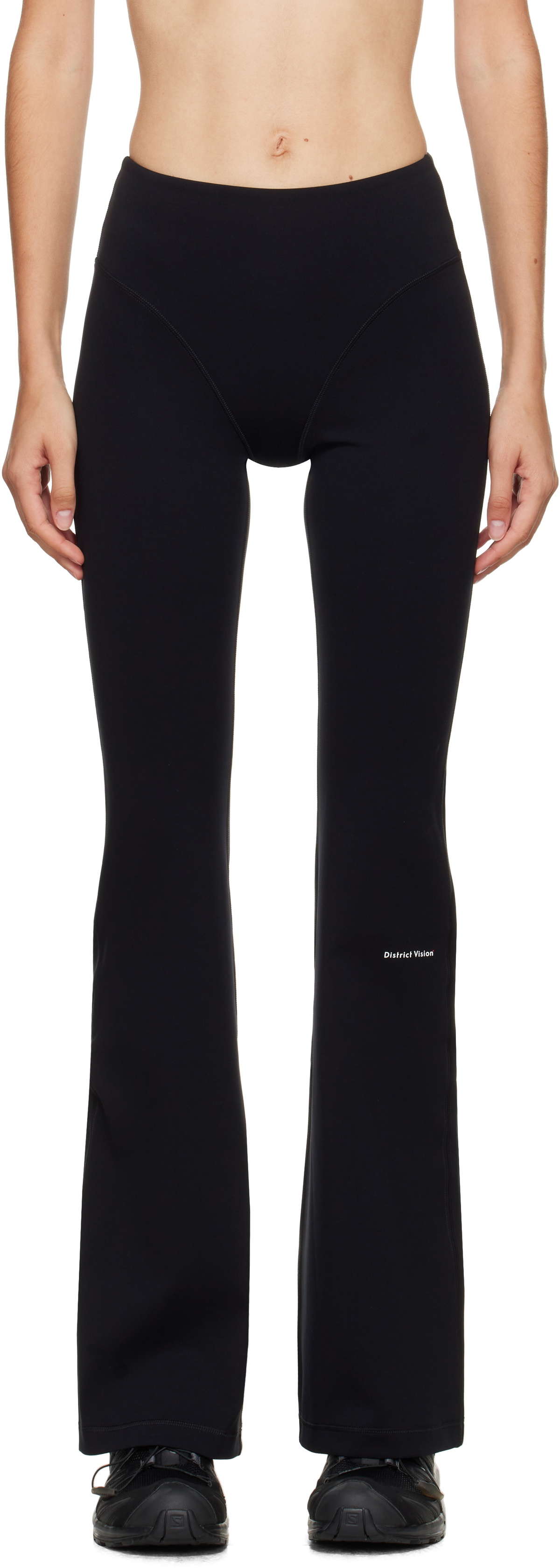 District Vision Black Flared Studio Sport Leggings