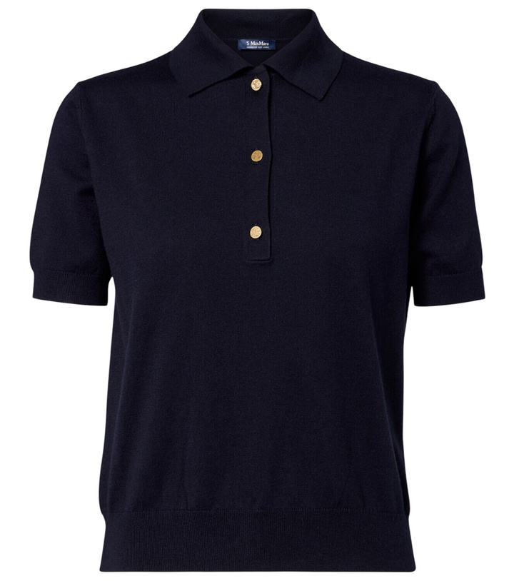 Photo: 'S Max Mara Cotton, silk, and cashmere polo sweater