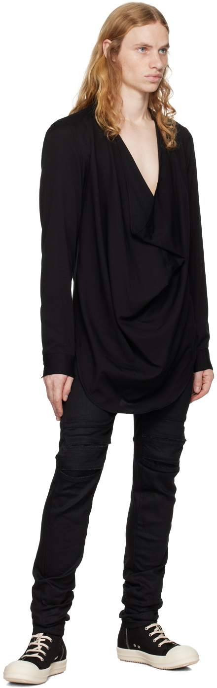 Julius Black Off-Neck Shirt