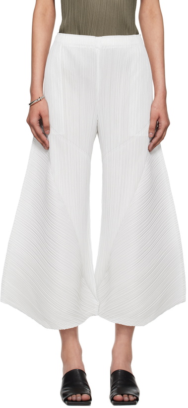 Photo: PLEATS PLEASE ISSEY MIYAKE Off-White Thicker Bottoms 2 Trousers