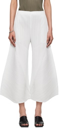 PLEATS PLEASE ISSEY MIYAKE Off-White Thicker Bottoms 2 Trousers