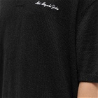 MKI Men's Lightweight Mohair Knit Polo Shirt in Black