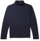 Handvaerk - Pima Cotton-Jersey Rollneck T-Shirt - Blue