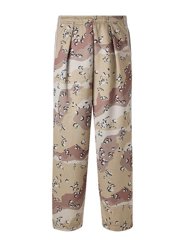 Photo: KAPITAL - Straight-Leg Pleated Printed Tech-Jersey Track Pants - Neutrals