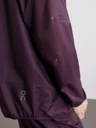 On - Logo-Print GuardTec™ Shell Hooded Jacket - Burgundy