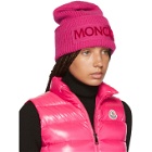 Moncler Pink Logo Beanie