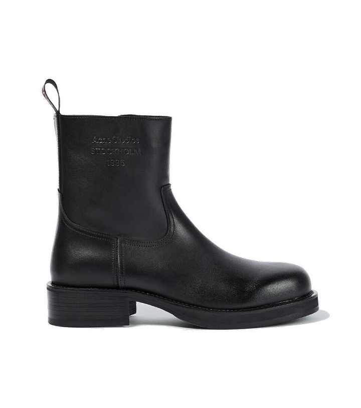 Photo: Acne Studios Logo leather ankle boots