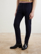 Paul Smith - Tapered Wool-Hopsack Suit Trousers - Blue