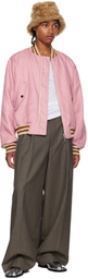 Dries Van Noten Pink Fitted Bomber Jacket