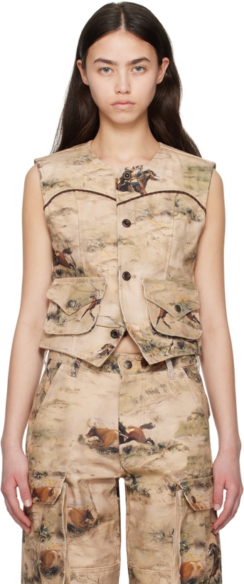 Photo: Andersson Bell Beige Cowboy Printed Vest
