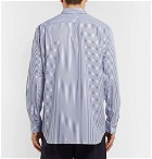 Comme des Garçons SHIRT - Panelled Printed Cotton-Poplin Shirt - Blue