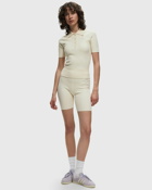 Sporty & Rich Srhwc Ribbed Polo Beige - Womens - Shortsleeves