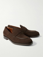 Zegna - Torino Suede Loafers - Brown
