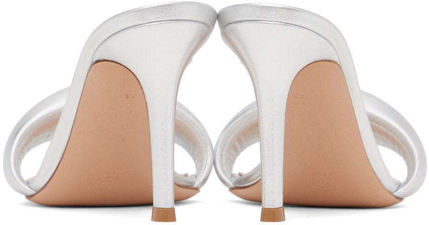 Gianvito Rossi Silver Bijoux 85 Mules
