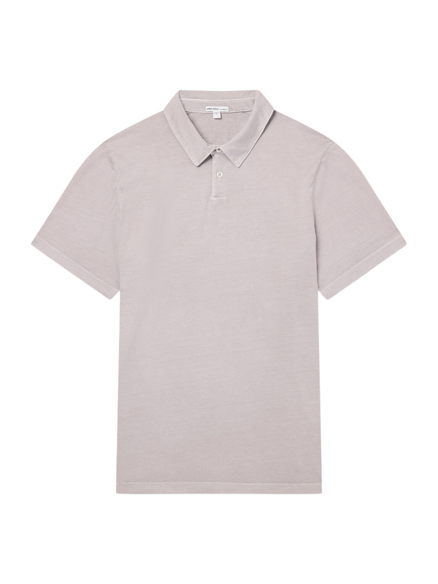 Photo: James Perse - Slim-Fit Supima Cotton-Jersey Polo Shirt - Gray