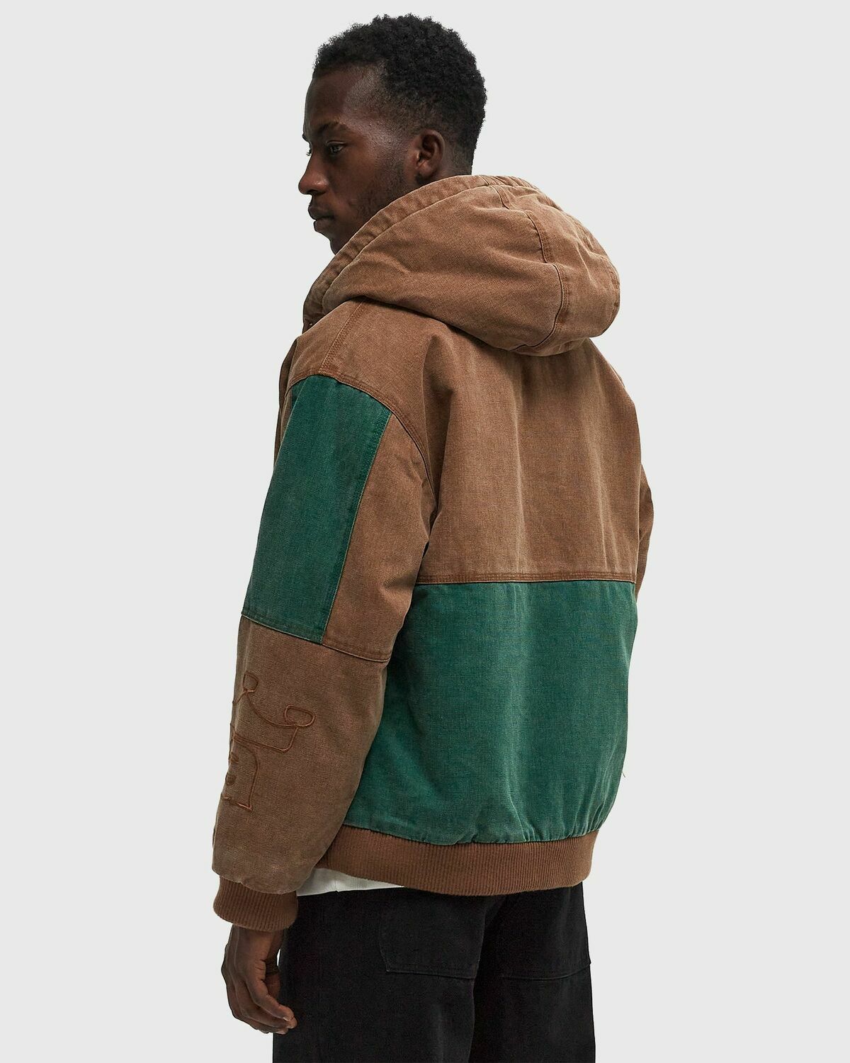 Awake HOODED JACKET Brown Mens Bomber Jacket