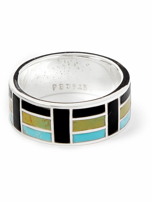Photo: Peyote Bird - Silver, Turquoise and Onyx Ring - Silver