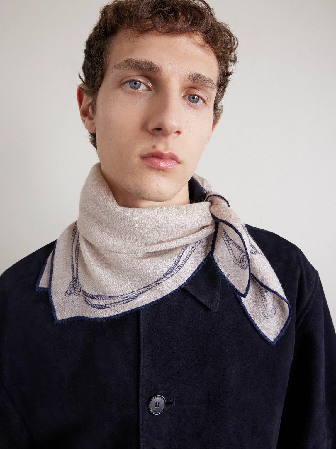 Loro Piana - Embroidered Cashmere and Silk-Blend Voile Scarf