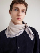 Loro Piana - Embroidered Cashmere and Silk-Blend Voile Scarf