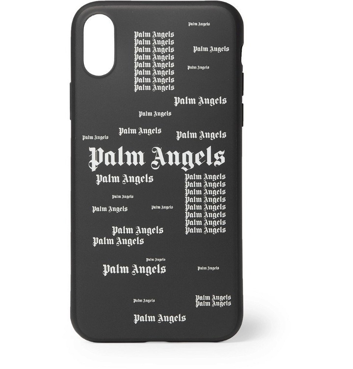Photo: Palm Angels - Logo-Print iPhone X Case - Black