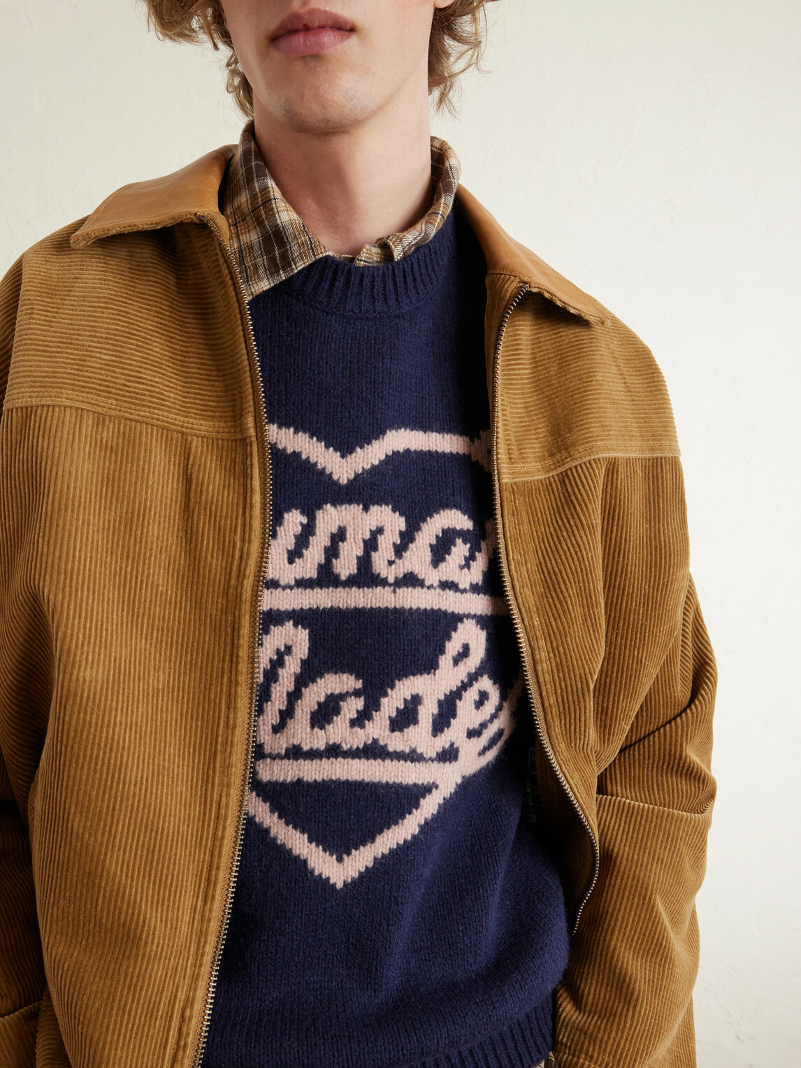 Human Made - Logo-Intarsia Wool-Blend Sweater - Blue
