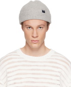 MM6 Maison Margiela Gray Ribbed Wool Beanie