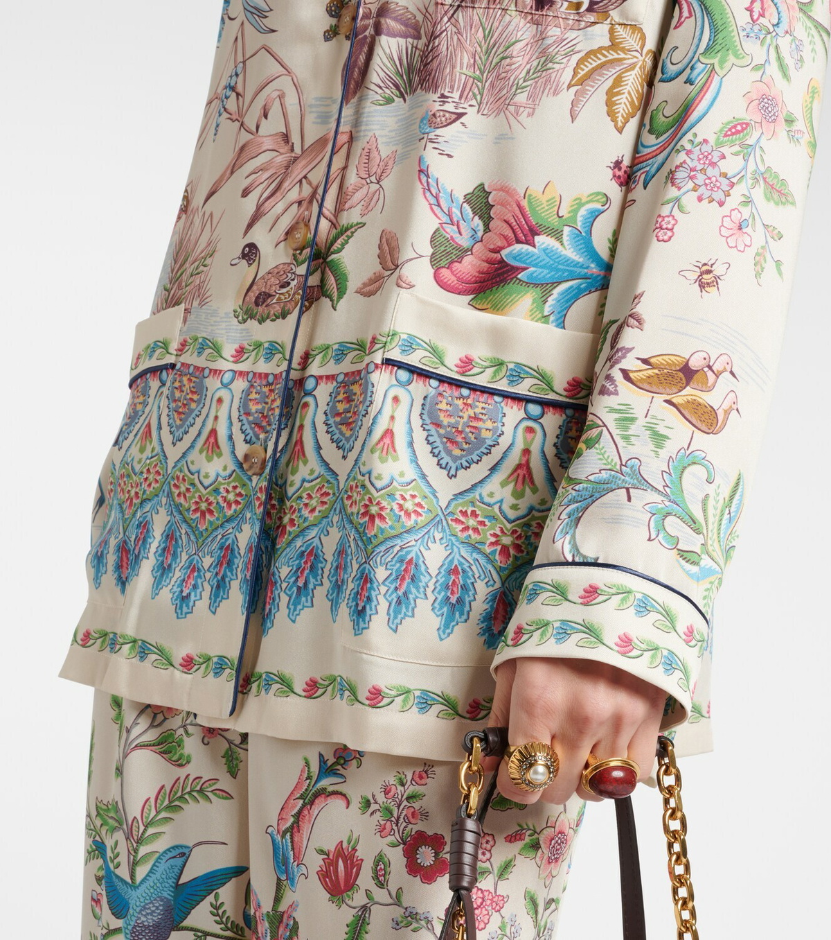 Etro Printed bowling shirt
