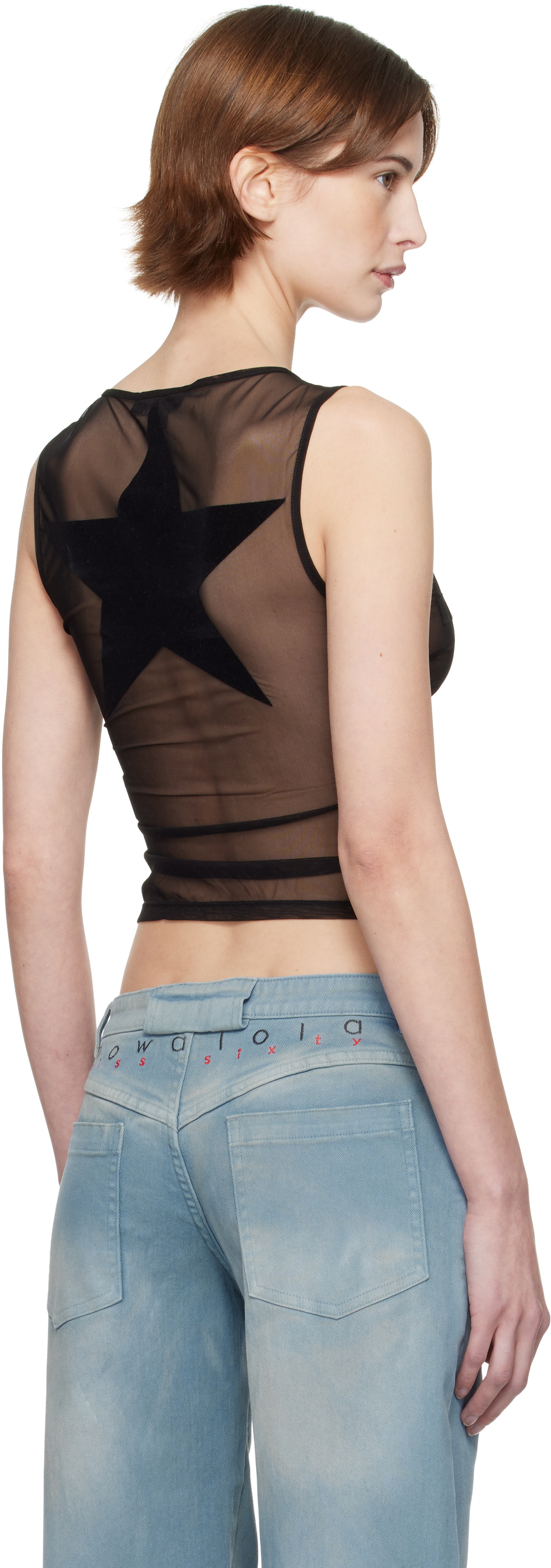 Mowalola Black MISS SIXTY Edition Stretchy Tank Top