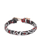 Mikia Men's Bandana Bracelet in Black/Red
