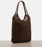Miu Miu Ivy sequined mesh shopper