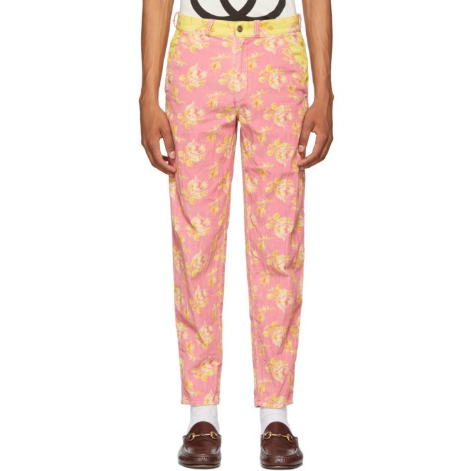 Photo: Gucci Pink and Yellow Printed Trousers