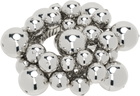 ALL-IN Silver Puffed Faux-Pearl Bracelet