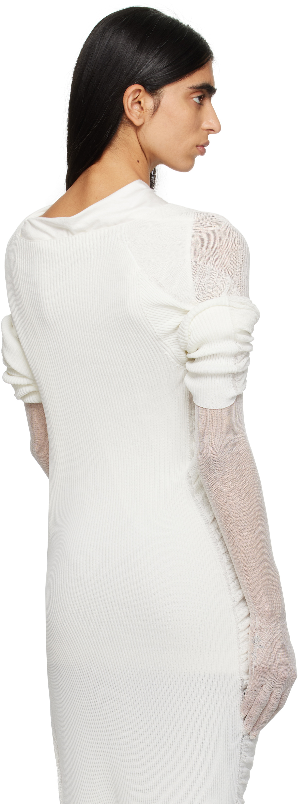 KHAITE White Rouen Gloves