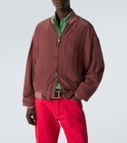 Versace Oversized silk poplin blouson jacket