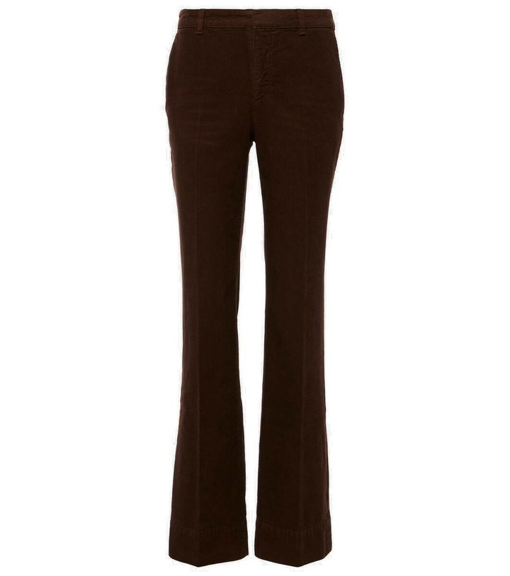 Photo: Saint Laurent Low-rise cotton bootcut pants