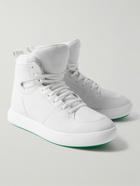 Bottega Veneta - Leather High-Top Sneakers - White
