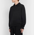 Auralee - Merino Wool Polo Shirt - Black